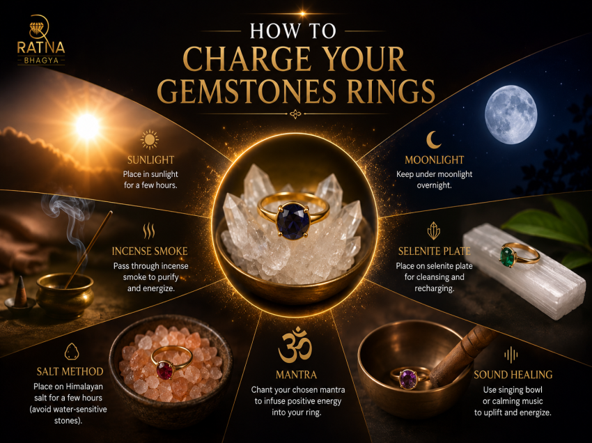 How to Charge Your Gemstones Rings