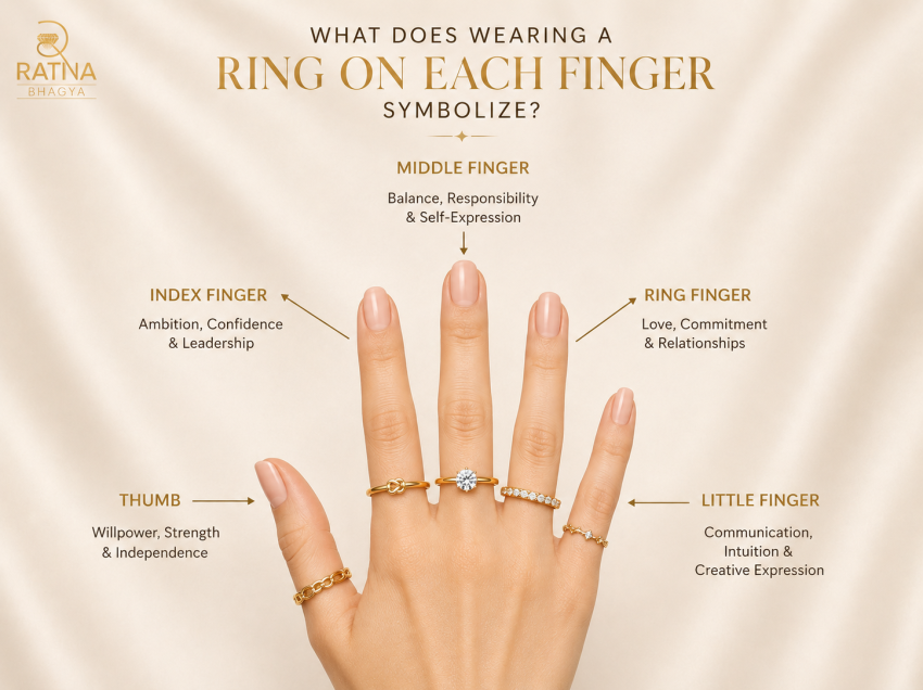 What does wearing a ring on each finger symbolize?