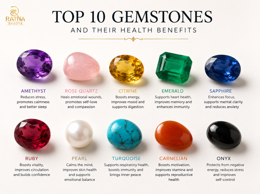 Top 10 gemstones and their health benefits