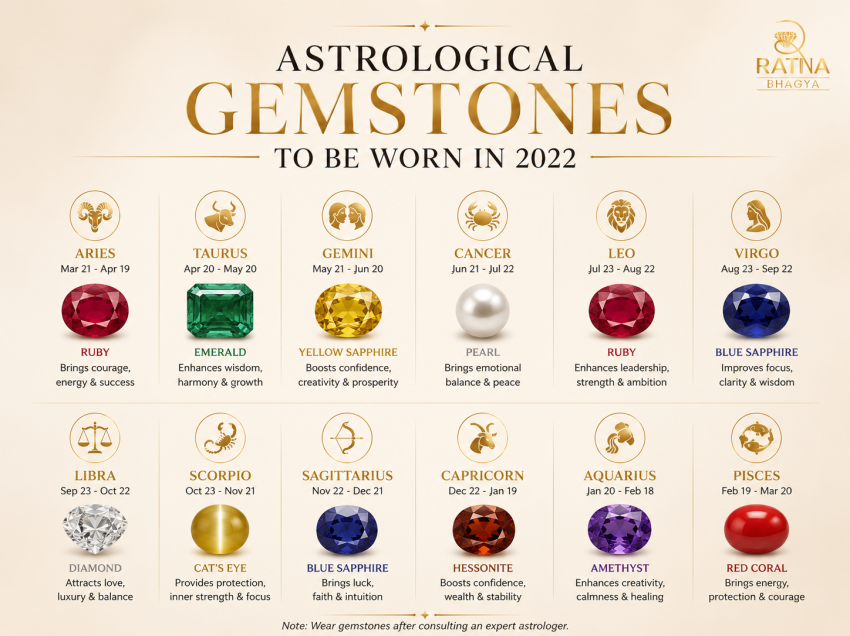 Astrological Gemstones to Be Worn In 2022