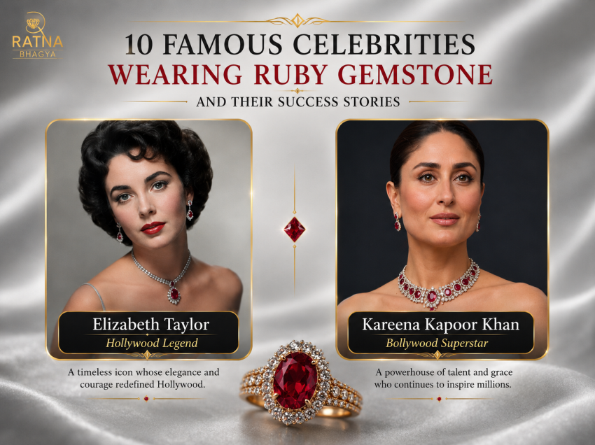 10 Famous Celebrities Wearing Ruby Gemstone and Their Success Stories