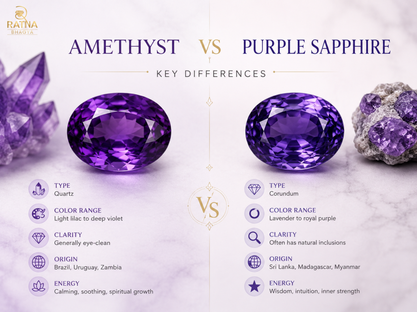 Amethyst vs Purple Sapphire: Key Differences